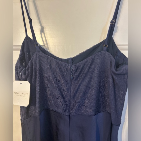 NWT Altar’d State Evalina satin maxi dress, size M - Picture 8 of 11